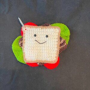 NWT Hand-Crocheted Sandwich Backpack Charm